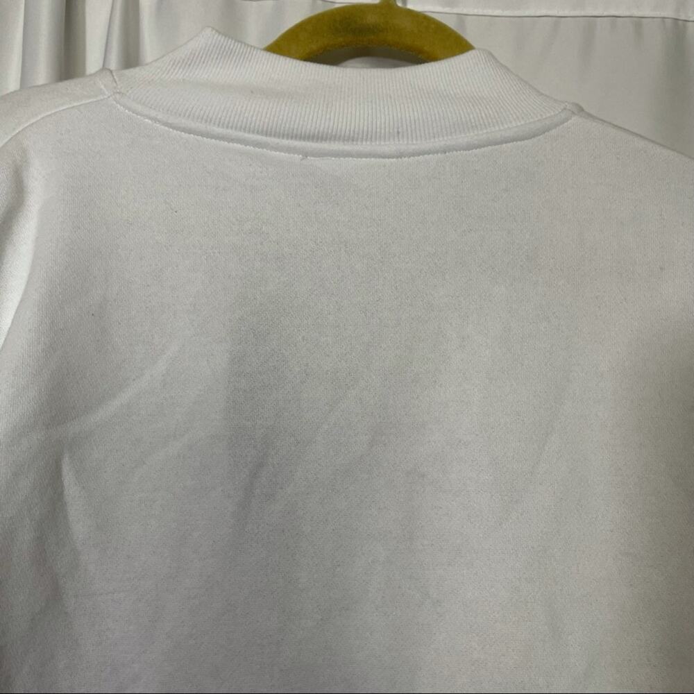 0348 NWT FILA Women's Half Zip Pullover Sweatshirt Colorblock White Blue Fleece - Picture 13 of 13